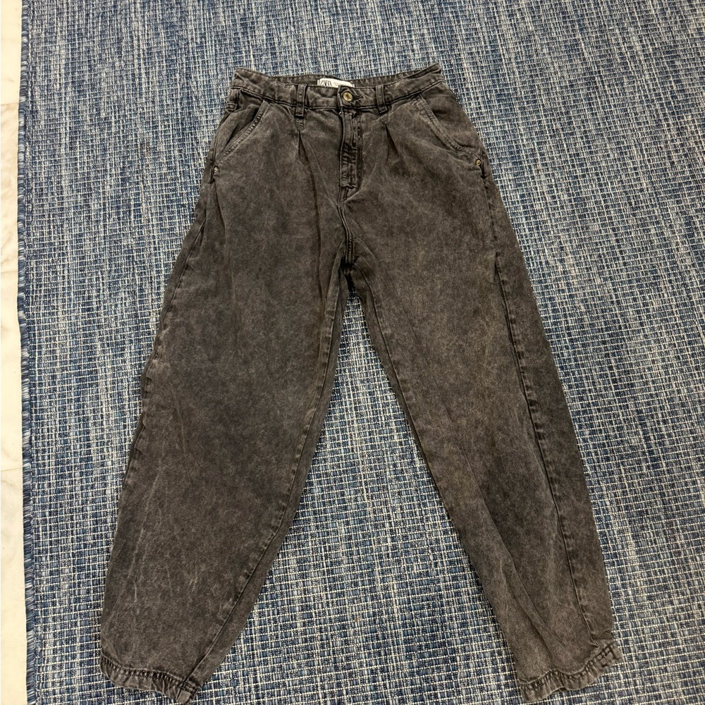 Gray Acid Wash Jeans